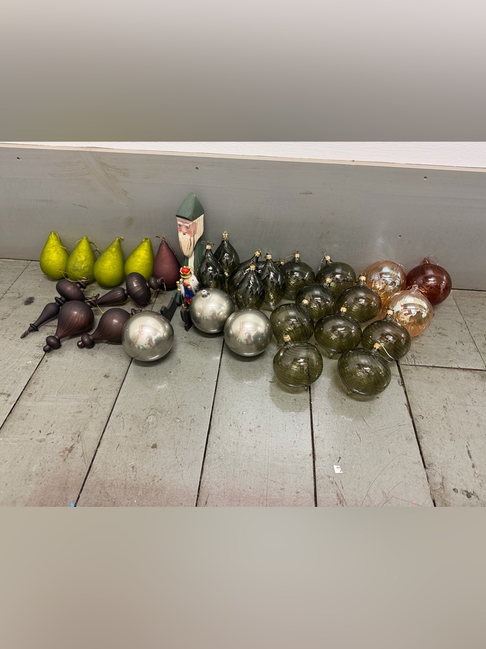 Vintage Hand Blown Glass Christmas Ornaments Large Mixed Lot Teardrop Balls